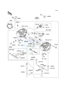 KVF 650 D ([BRUTE FORCE 650 4X4] (D6F-D9F) D7F drawing CARBURETOR -- US- -