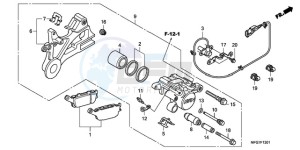 CB600FA9 Spain - (SP / ABS 25K) drawing REAR BRAKE CALIPER (CB600FA/FA3)