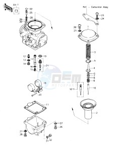 KL 250 A [KLR250] (A3-A4) [KLR250] drawing CARBURETOR PARTS