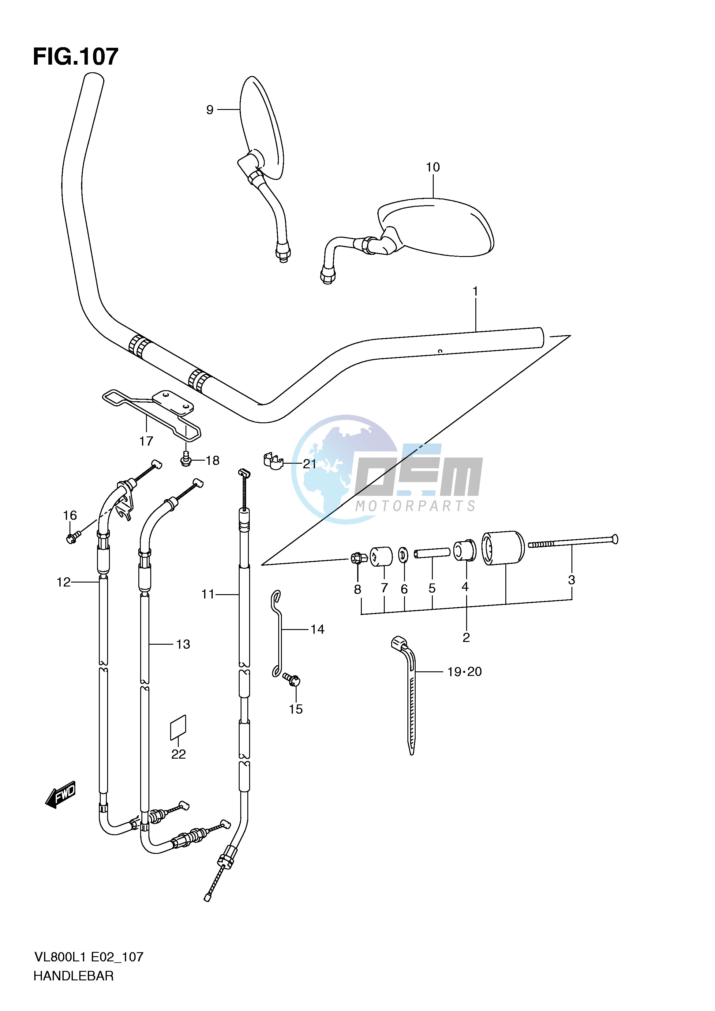 HANDLEBAR (VL800UEL1 E19)