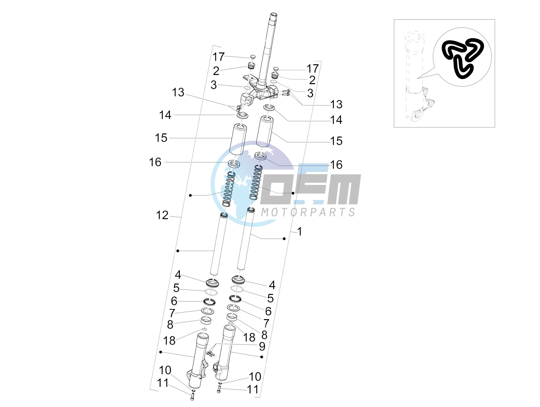 Fork components (Kayaba)