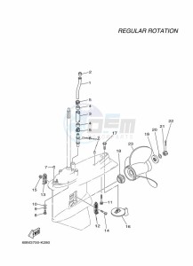 F150FETX drawing PROPELLER-HOUSING-AND-TRANSMISSION-2