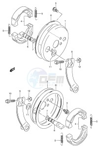 LT80 (P3-P28) drawing FRONT BRAKE