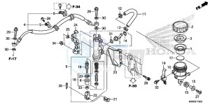 CBR1000RRF Fireblade - CBR1000RR 2ED - (2ED) drawing REAR BRAKE MASTER CYLINDER (CBR1000RR/ S)