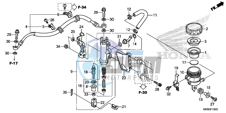 REAR BRAKE MASTER CYLINDER (CBR1000RR/ S)