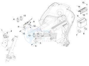 FLY 50 4T 2V 25-30Kmh 25-30Km/h drawing Remote control switches - Battery - Horn