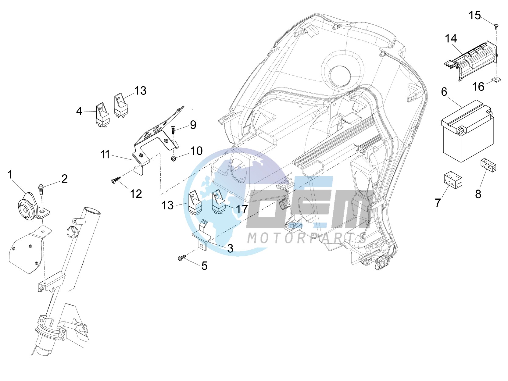 Remote control switches - Battery - Horn