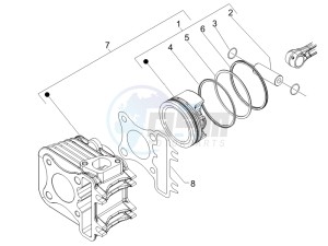 Fly 125 4t e3 drawing Cylinder-piston-wrist pin unit