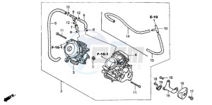 VT750DC SHADOW drawing CARBURETOR (ASSY.)