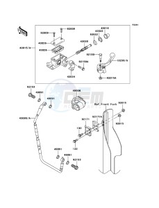 KX125 KX125M8F EU drawing Front Master Cylinder