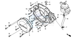 CR500R drawing RIGHT CRANKCASE COVER