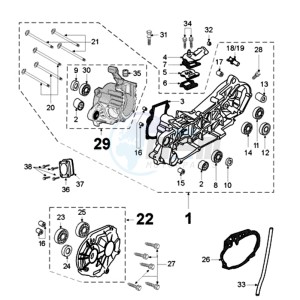 VIVA RG drawing CRANKCASE