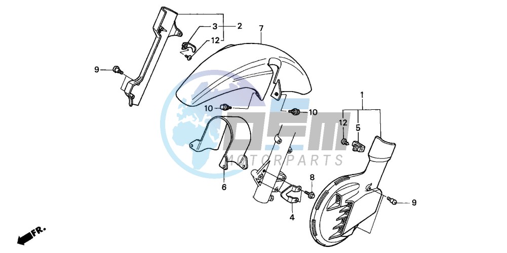 FRONT FENDER/ FRONT DISK COVER