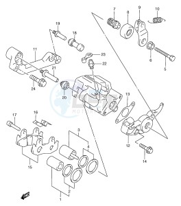 AN250 (E2) Burgman drawing REAR CALIPER (MODEL W X Y)