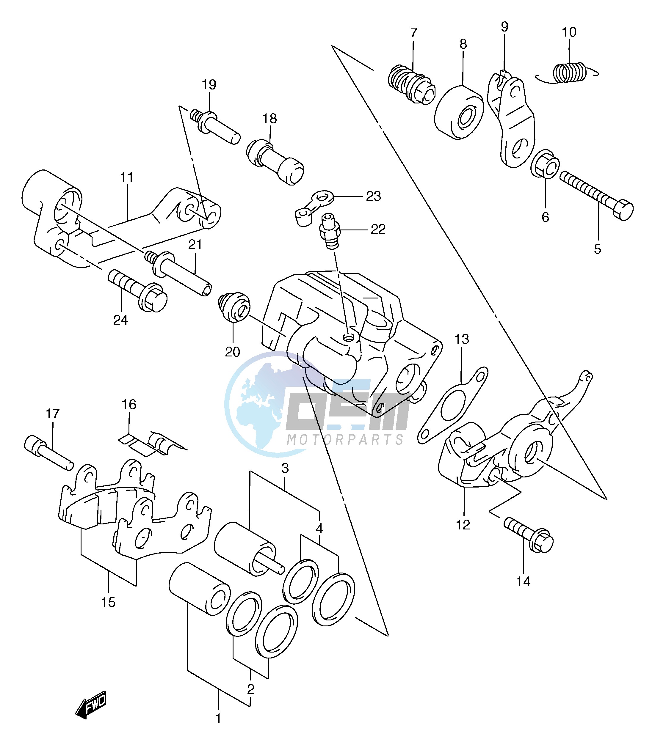 REAR CALIPER (MODEL W X Y)