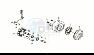 CRUISYM a 300 (LV30W2-EU) (M1) drawing DRIVEN PULLEY ASSY