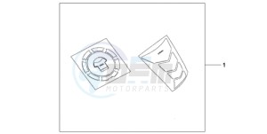 CBR600RA9 France - (F / ABS CMF) drawing TANKPAD / FUEL LID COVER