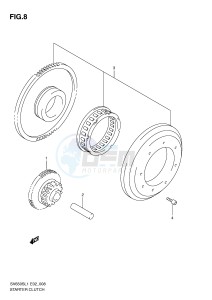 SV650S (E2) drawing STARTER CLUTCH