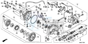 TRX680FAF TRX680 Europe Direct - (ED) drawing FRONT FINAL GEAR