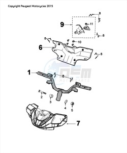 FIGHT 4 50 2T DARKSIDE drawing HANDLEBAR ROD