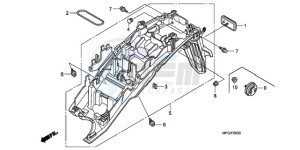 CB600FA3A Europe Direct - (ED / ABS ST 25K) drawing REAR FENDER