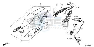 CB650FAE CB650FA 2ED drawing SEAT/ REAR COWL