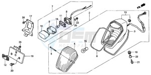 VTX1800C drawing TAILLIGHT (BR/E/ED/EK/F/KO/U)