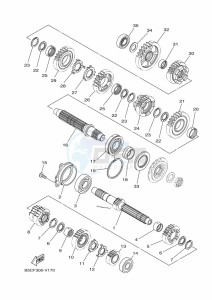 XSR900 MTM850 (BAED) drawing TRANSMISSION