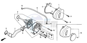 CB600F2 CB600S drawing WATER PUMP