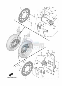 MWD300 TRICITY 300 (BED9) drawing FRONT BRAKE CALIPER