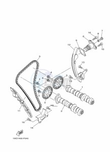 MT-03 MTN320-A (B6W4) drawing CAMSHAFT & CHAIN