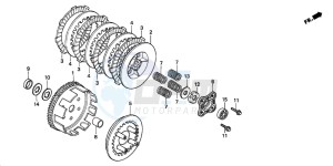 TRX90 SPORTRAX 90 drawing CLUTCH