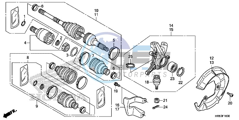 FRONT KNUCKLE/FRONT DRIVESHAFT