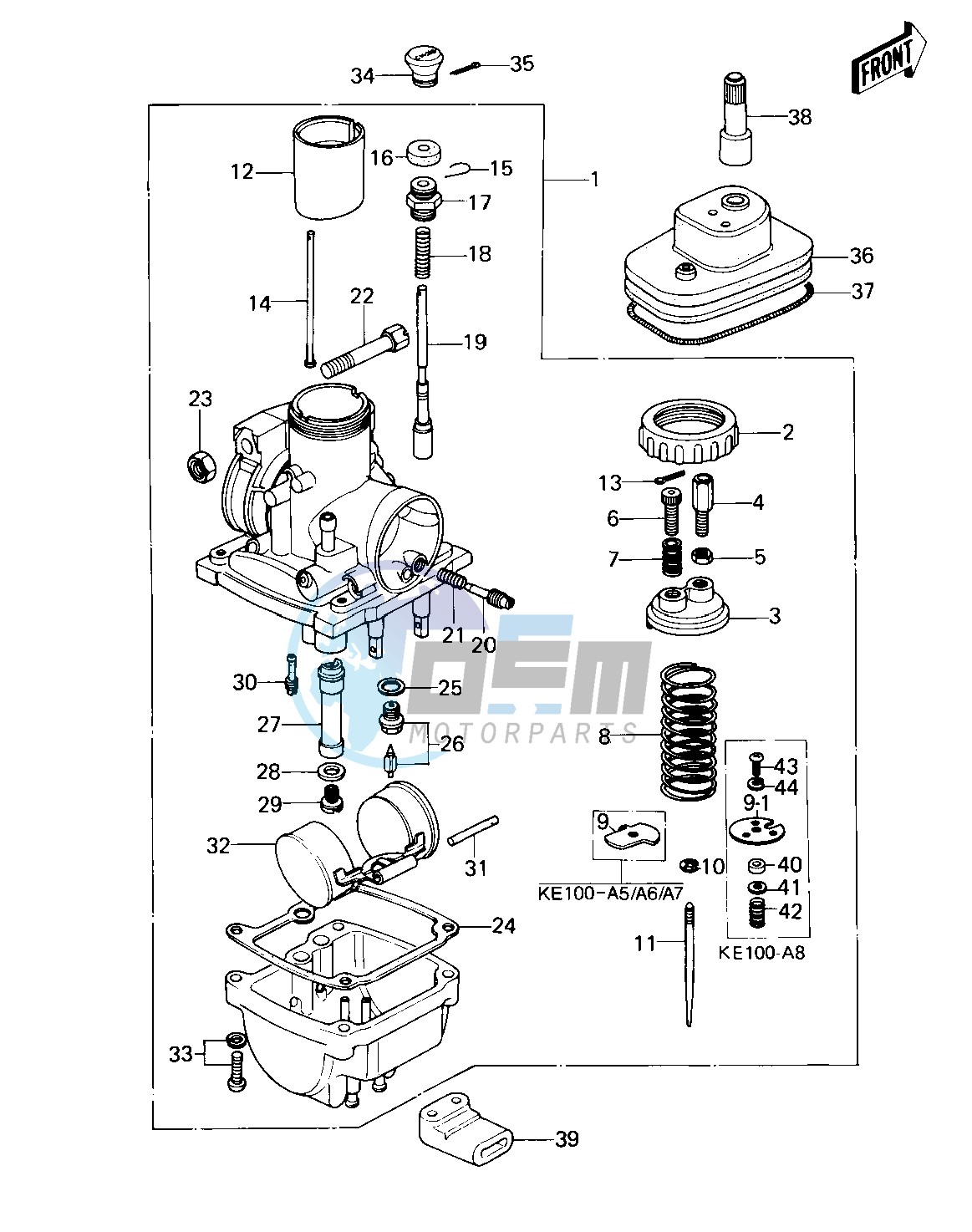 CARBURETOR -- KE100-A5_A6_A7_A8- -