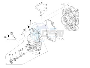 BEVERLY 350 ST 4T 4V ie E4 ABS (NAFTA) drawing Flywheel magneto cover - Oil filter