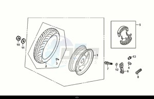 FIDDLE II 50 (AF05W5-EU) (E5) (M1) drawing REARWHEEL