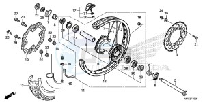 CRF450R Europe Direct - (ED) drawing REAR WHEEL