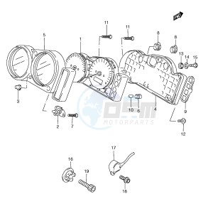 GSX-R600 (E2) drawing SPEEDOMETER