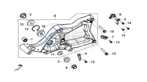 MAXSYM 600I drawing REAR FORK - REAR SUSPENSION