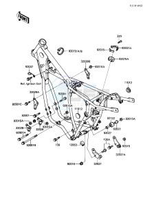 KX 500 A [KX500] (A1) [KX500] drawing FRAME FITTINGS -- 83 A1- -