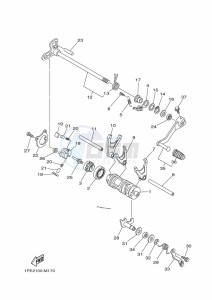 YFM700R (BCXR) drawing SHIFT CAM & FORK