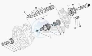 MGS-01 1200 Corsa Corsa drawing Primary gear shaft