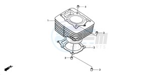 TRX350FM RANCHER 4X4 drawing CYLINDER