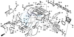 TRX500FPE drawing REAR FENDER