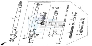 RVF750R drawing FRONT FORK