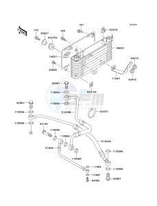 ZX 1100 D [NINJA ZX-11] (D4-D6) [NINJA ZX-11] drawing OIL COOLER