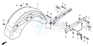 VT1100C2 drawing REAR FENDER