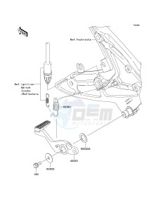 EX 650 A [NINJA 650R] (A6F-A8F) A6F drawing BRAKE PEDAL_TORQUE LINK