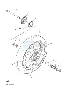 XJ6FA 600 DIVERSION F (ABS) (1DGC 1DGD) drawing FRONT WHEEL