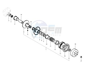 Runner VX-VXR 125-200 125 drawing Driven pulley